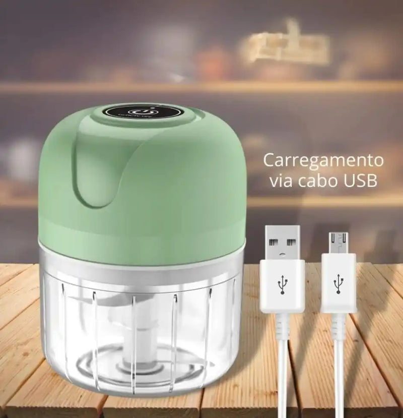 Mini Processador de Alimentos Elétrico e Automático