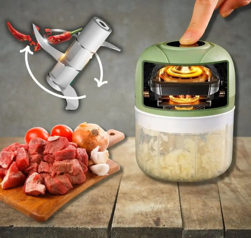 Mini Processador de Alimentos Elétrico e Automático